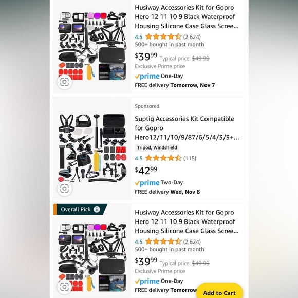 LAST PRICE🍒🤍 accessories kit bundle for GoPro hero 9 - Picture 2 of 8